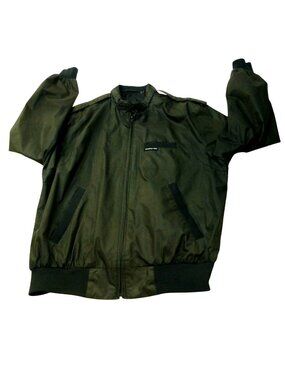 VTG Members Only Black Windbreaker Jacket Size 40 With Pockets & Zip Closure Hon